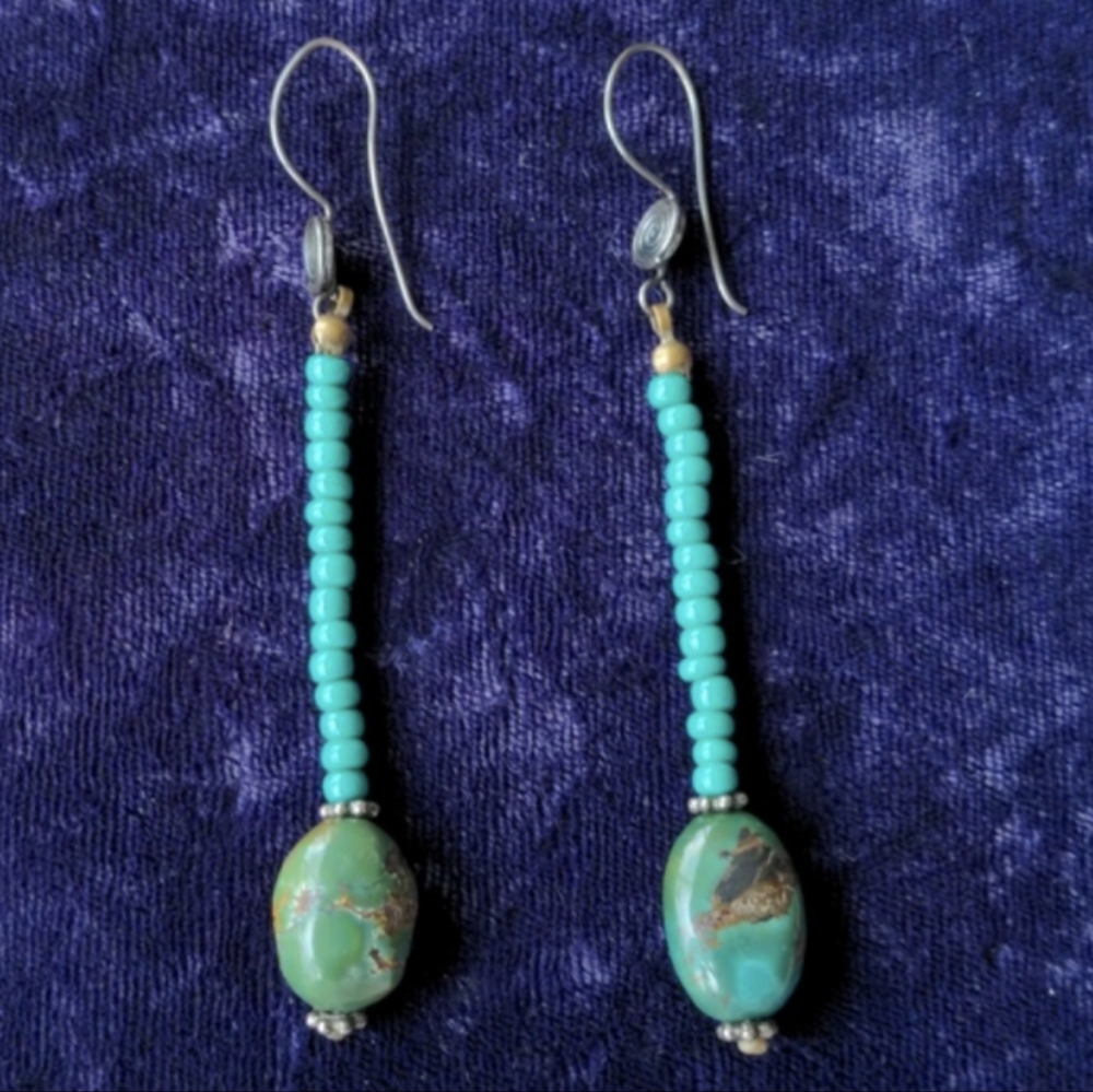 Turquoise Beaded Earrings